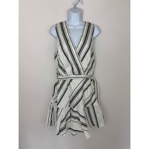 NWT Ted Baker London Striped Linen Blend Mini Dress Size 6 - Picture 3 of 13